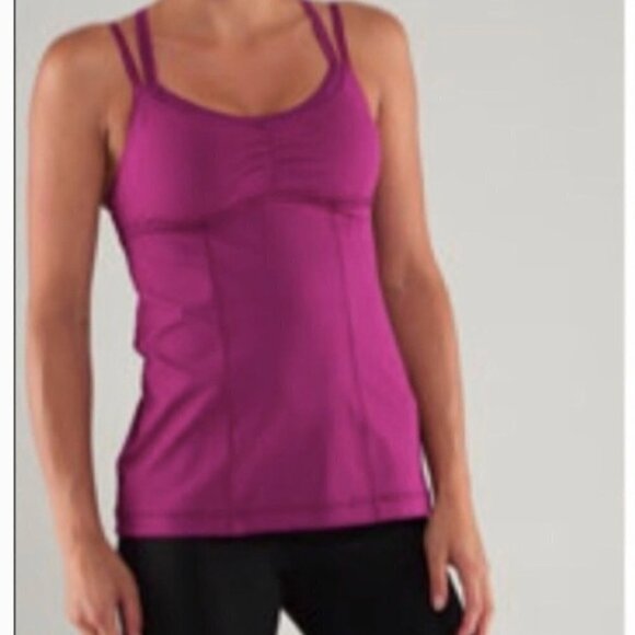 Lululemon Black Warrior 1 Cami Athletic Tank Top Size 6 - Picture 2 of 11